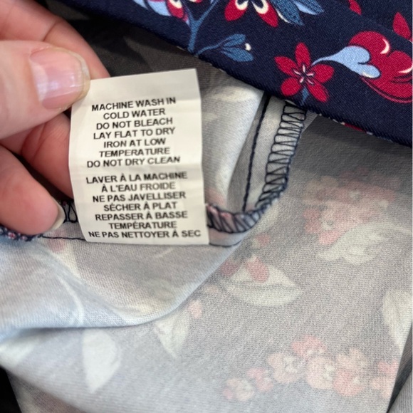 NEW Margaret M | Deandra‎ A Line Skirt | Blue Pink Tropical Floral | Size Small - Picture 5 of 7